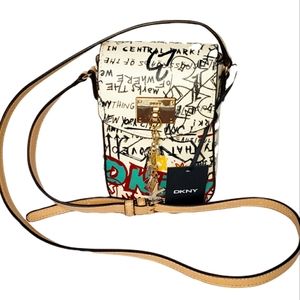 NWT DKNY Graffiti Cleo NS Phone Crossbody Bag